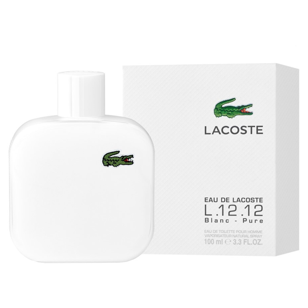LACOSTE L.12.12 EAU BLANC (WHITE) MEN 3.4 OZ EAU DE TOILETTE