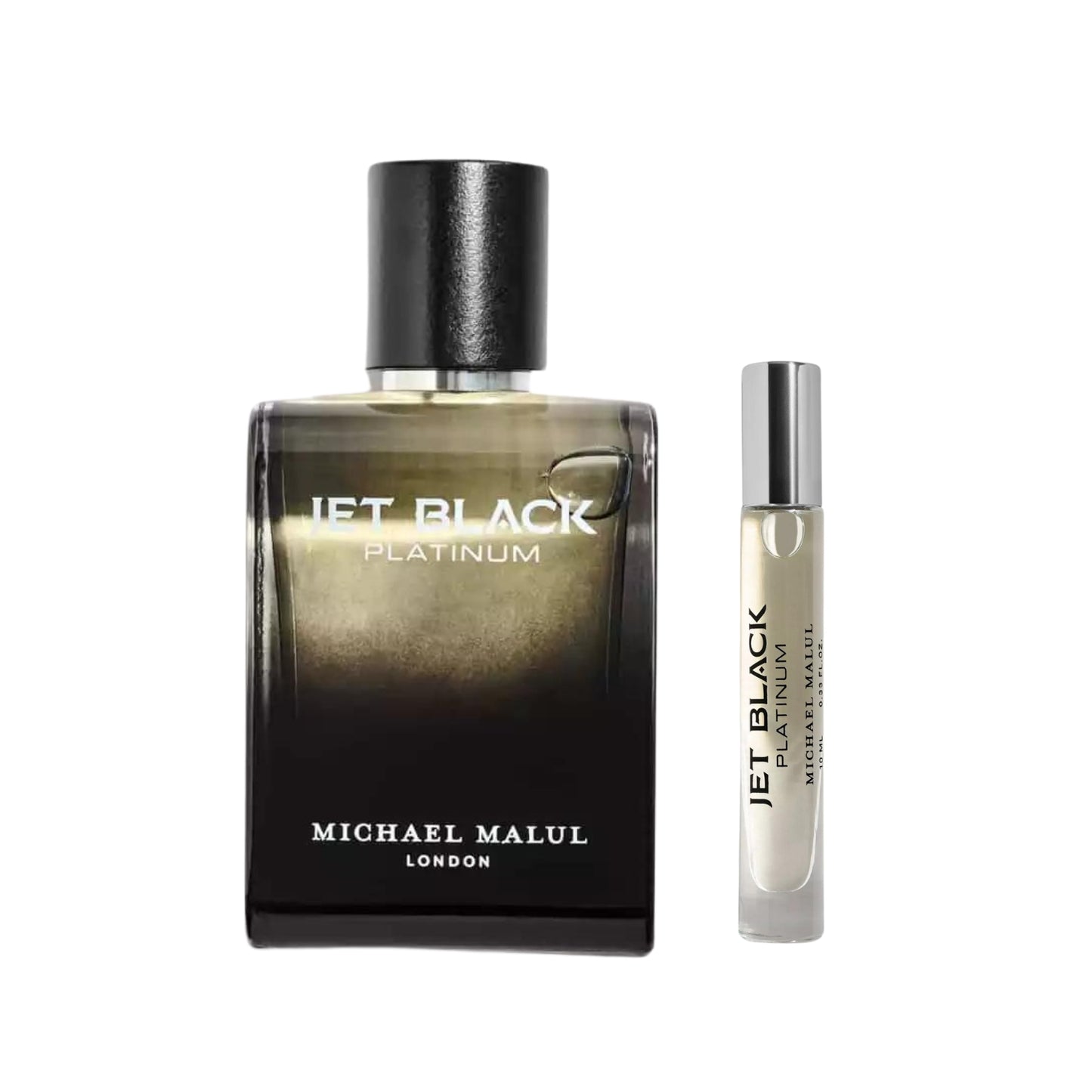 MICHAEL MALUL JET BLACK PLATINUM MEN 3.4 OZ | 0.33 ONZ EDT